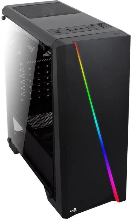 Ausinės Aerocool PGS CYLON AEROPGSCYLON-BK kompiuterio korpusas (ATX, Micro ATX, Mini ITX; juodos spalvos)