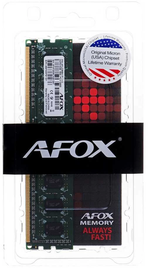 RAM AFOX DDR3 8G 1600 UDIMM atminties modulis 8 GB 1600 MHz LV 1,35V