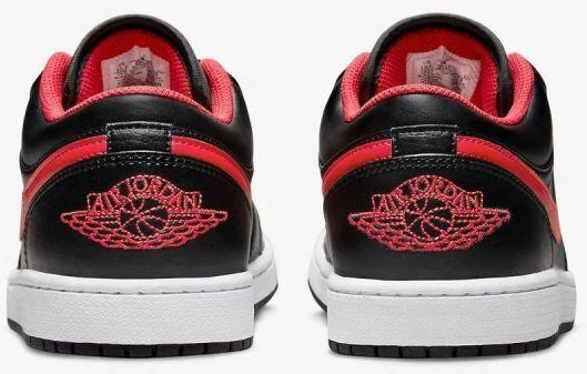 Air Jordan 1 LOW Juodos/Ugnies raudonos/Baltos sportiniai bateliai - 553558-063