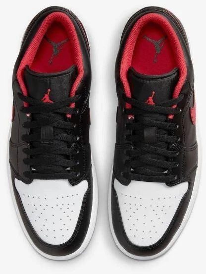 Air Jordan 1 LOW Juodos/Ugnies raudonos/Baltos sportiniai bateliai - 553558-063