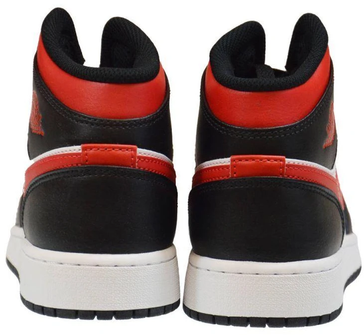 Air Jordan 1 Mid GS Fire Raudona krepšinio batai - 554725-079