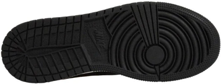 Air Jordan 1 Mid Jaunuoliams (GS) Krepšinio bateliai Juoda/Metalinė aukso - DQ8423-071