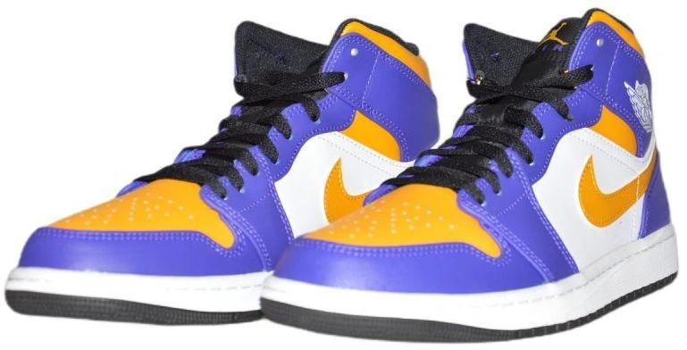 Air Jordan 1 MID sportbačiai Los Angeles Lakers LA - DQ8426-517