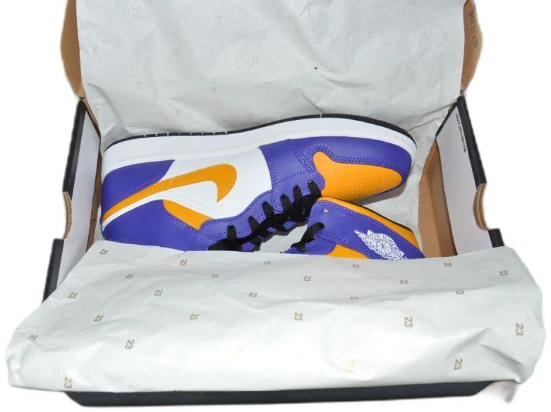 Air Jordan 1 MID sportbačiai Los Angeles Lakers LA - DQ8426-517