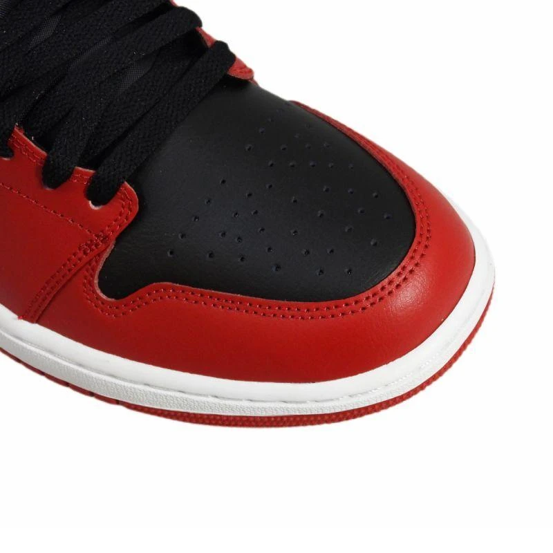 Air Jordan 1 Mid Vyriški krepšinio bateliai Juoda/Raudona/Balta - DQ8426-061