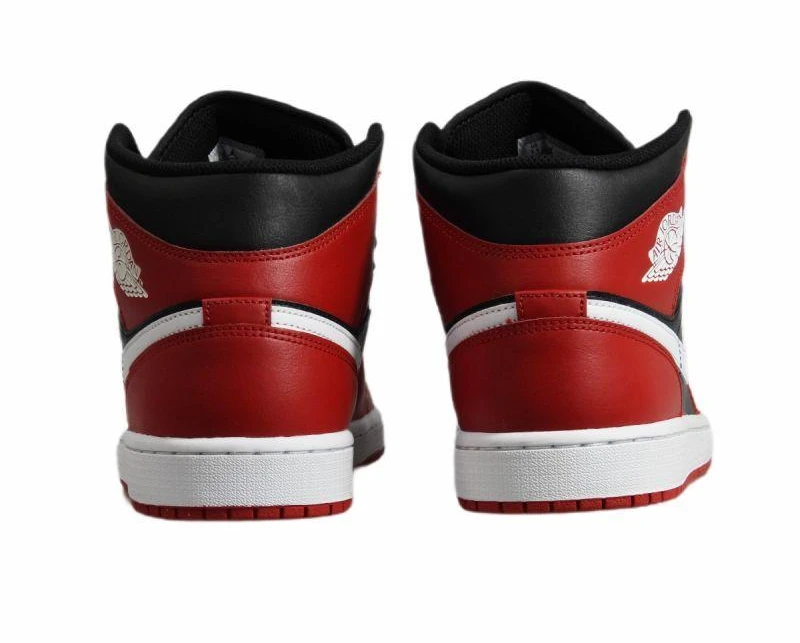 Air Jordan 1 Mid Vyriški krepšinio bateliai Juoda/Raudona/Balta - DQ8426-061