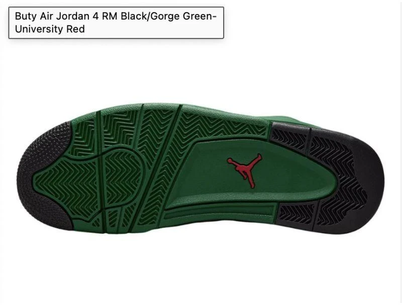 Air Jordan 4 RM Juodi/Tamsiai žali sportbačiai - FQ7939-003