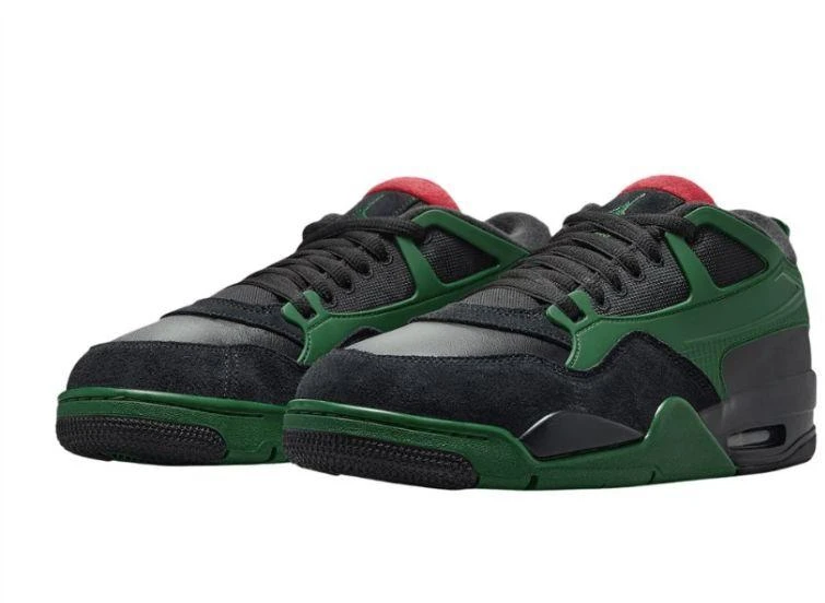 Air Jordan 4 RM Juodi/Tamsiai žali sportbačiai - FQ7939-003
