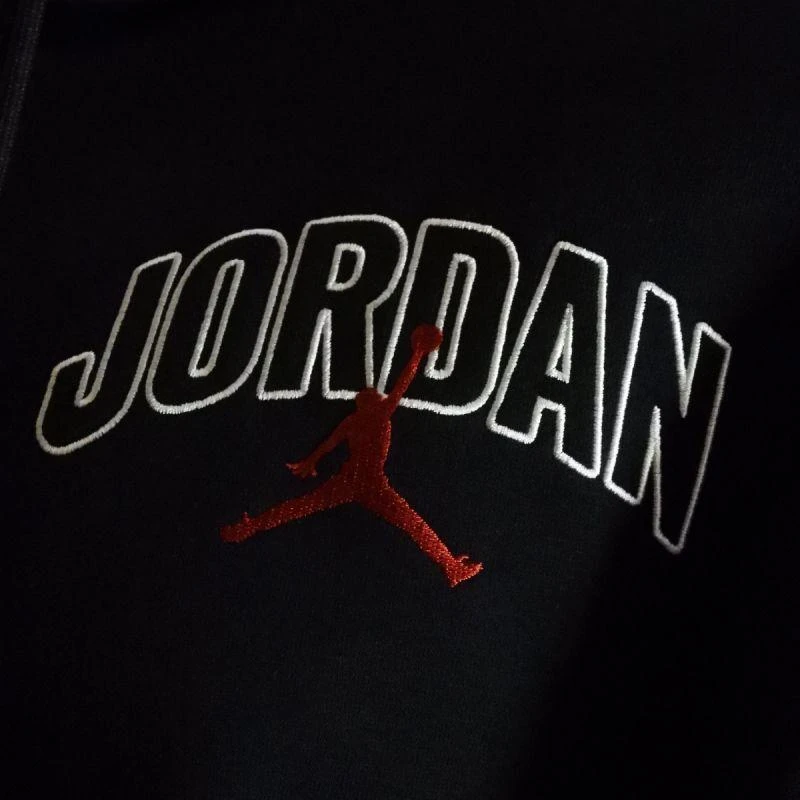 Air Jordan Brooklyn Fleece džemperis su gobtuvu ir pilnu užtrauktuku, juodas - IB7908-010