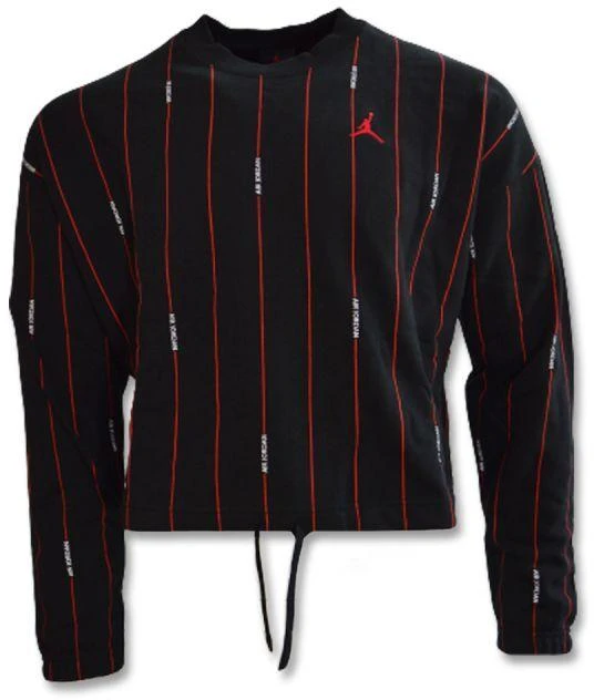 Air Jordan Essential flisinis viršutinis drabužis moterims, juoda/ryškiai raudona - DJ2623-010