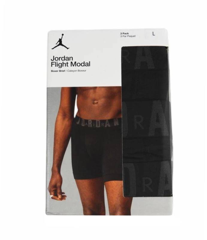 Air Jordan Flight Vyriški Modal Bokseriai, 3 vnt., Juodi - JM0621-023