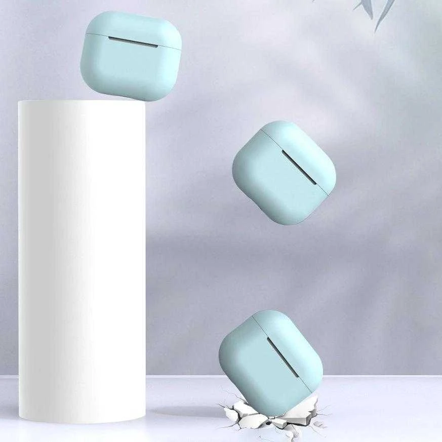 Hurtel AirPods 2 / AirPods 1 silikoninis soft ausinių dėklas mėlynos spalvos