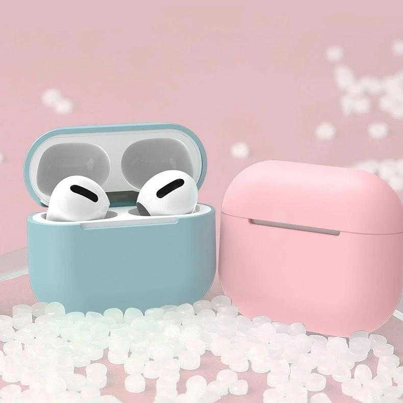 Hurtel AirPods 2 / AirPods 1 silikoninis soft ausinių dėklas mėlynos spalvos