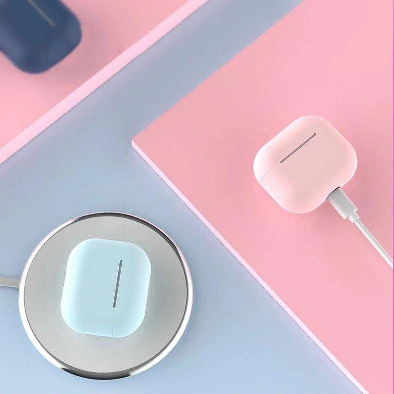 Hurtel AirPods 2 / AirPods 1 silikoninis soft ausinių dėklas mėlynos spalvos