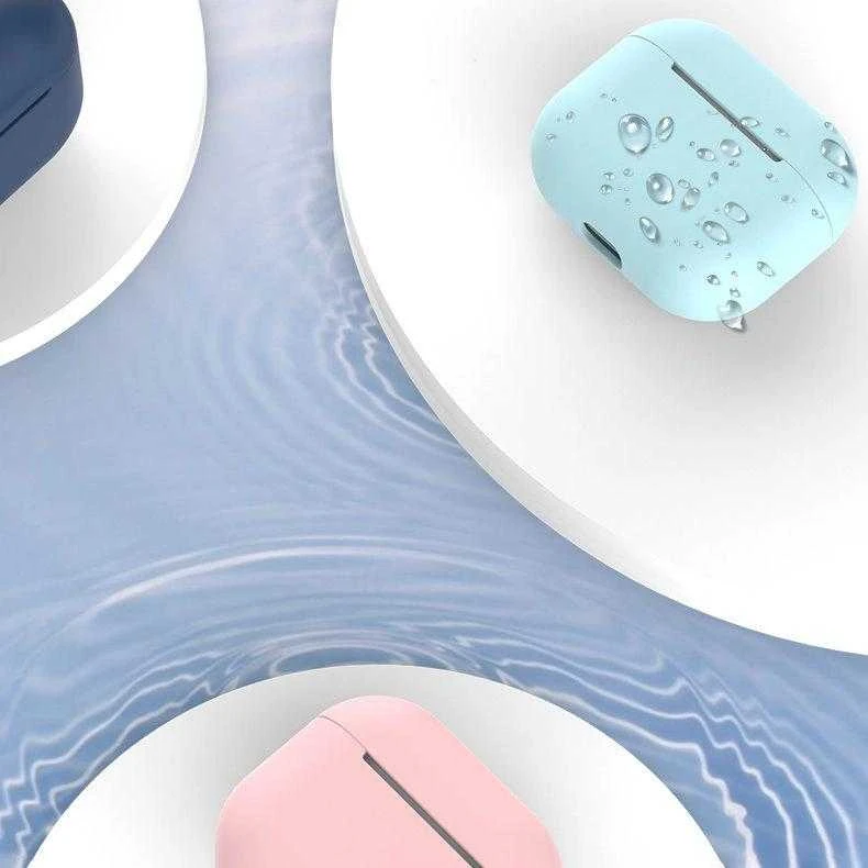 Hurtel AirPods 2 / AirPods 1 silikoninis soft ausinių dėklas mėlynos spalvos