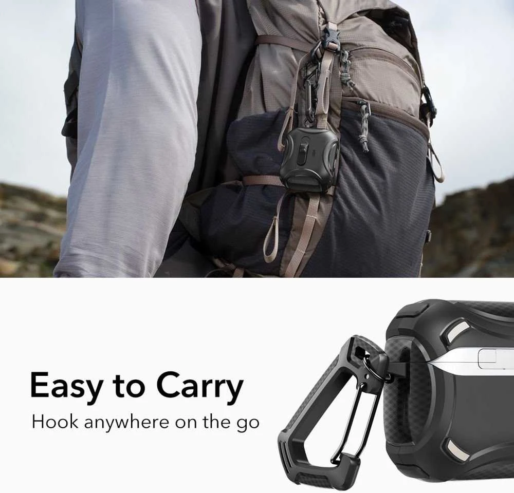 ESR Cyber ​​​​FlickLock MagSafe dėklas, skirtas AirPods Pro 3 - Juodas