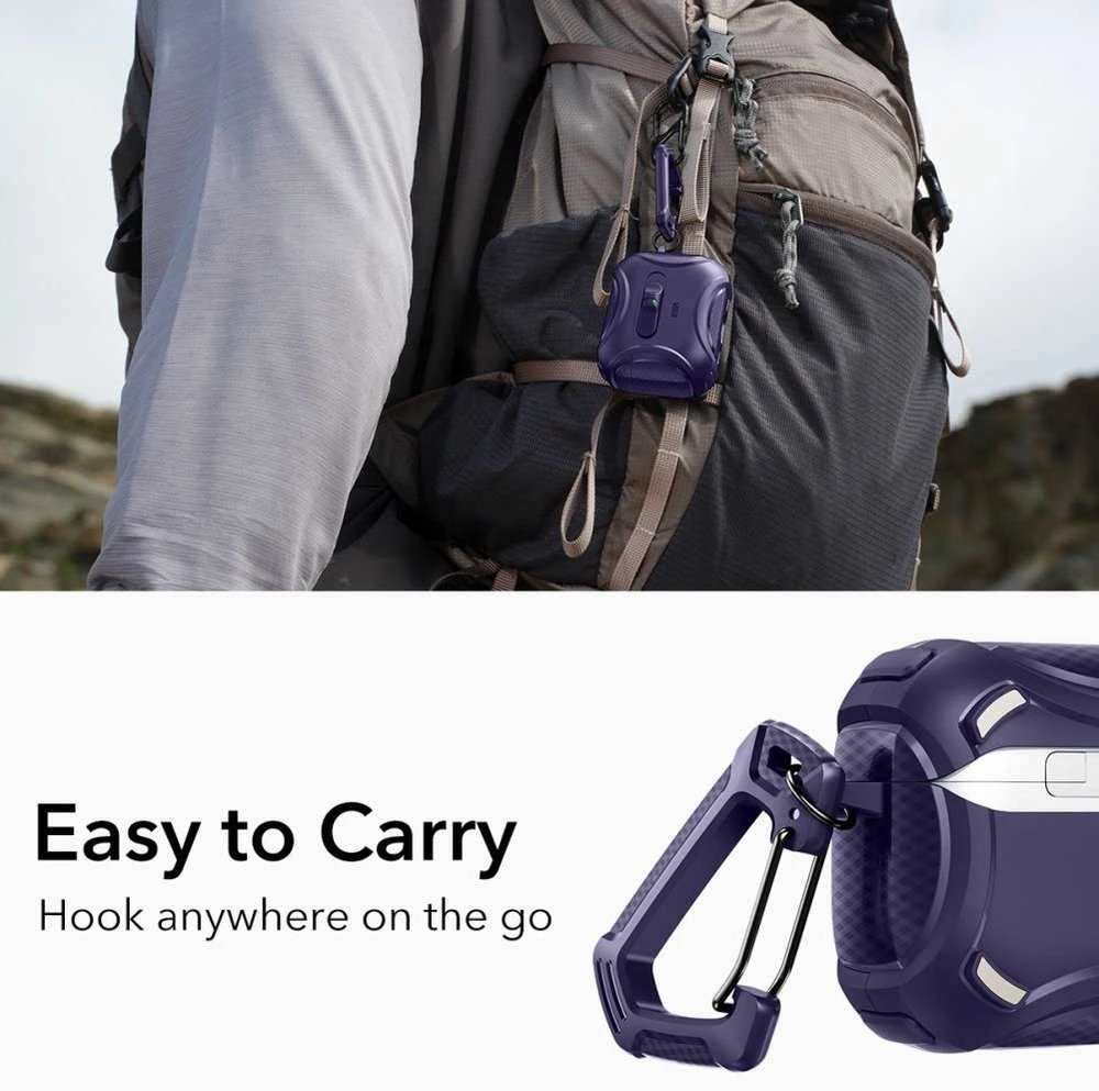 ESR Cyber ​​​​FlickLock MagSafe dėklas, skirtas AirPods Pro 3 ausinėms - Violetinė