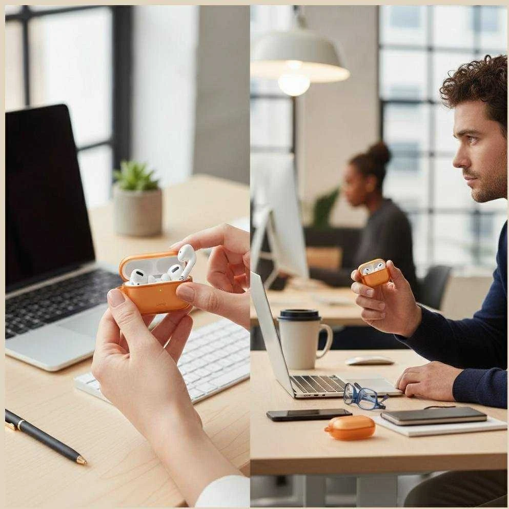 Dėklas Uniq Veren case for AirPods Pro 3 - oranžinis