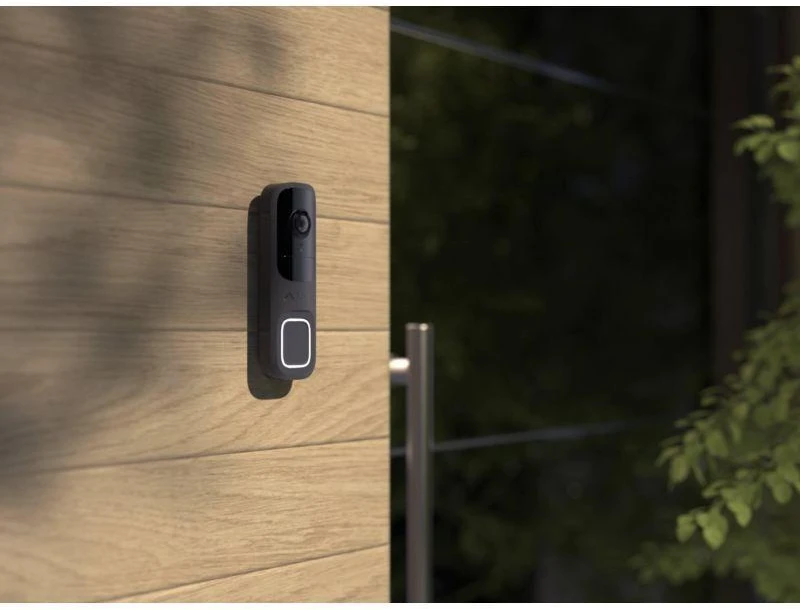 Ajax DoorBell išmanusis durų skambutis su PIR sensoriumi ir AI, juodas