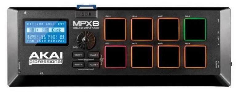 AKAI MPX8 Mobilusis SD grotuvas, Juodas
