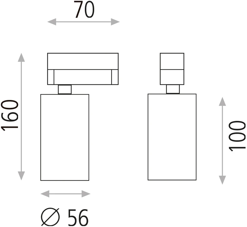 Akcentinis šviestuvas į bėgelius ZOOM, GU10, juodas, T37640N