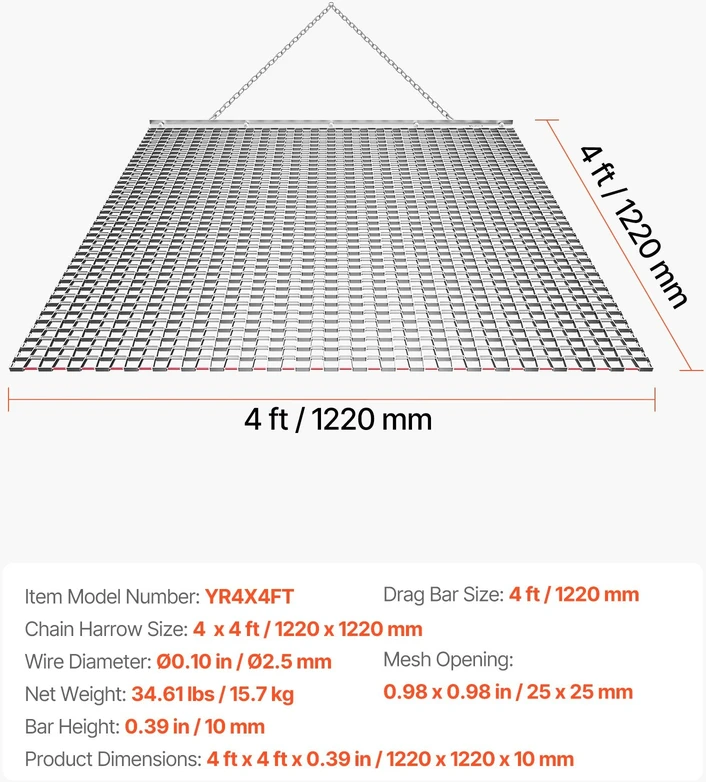 VEVOR Grandiklis 1,2x1,2 m, grandininis žemėlapis