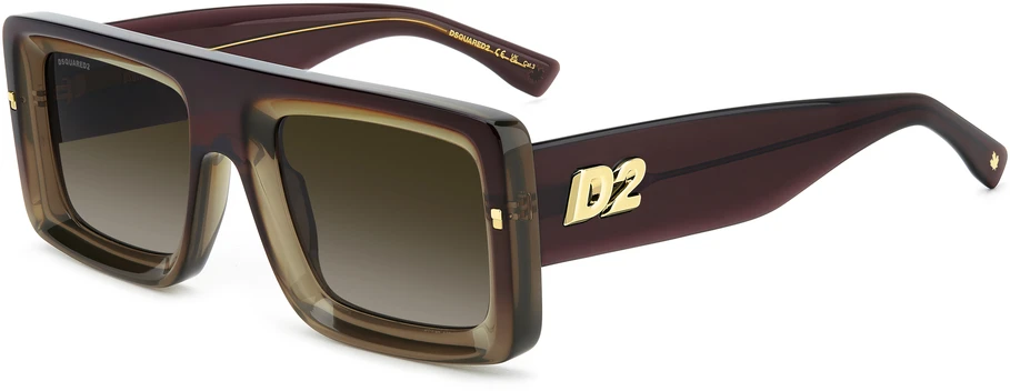 Akiniai DSQUARED2 D2-0141-S-XL7. Akiniai przeciwsłoneczne, Kolor ruda. Mężczyzna.