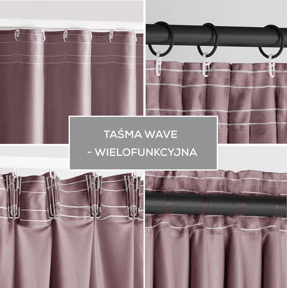 Aksominė užuolaida su kilpomis AmeliaHome 140 × 270 cm, ruda