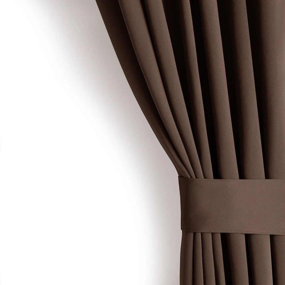 Naktinė užuolaida su žiedais AmeliaHome BLACKOUT 140X270 cm, 1 vnt., spalva: ruda