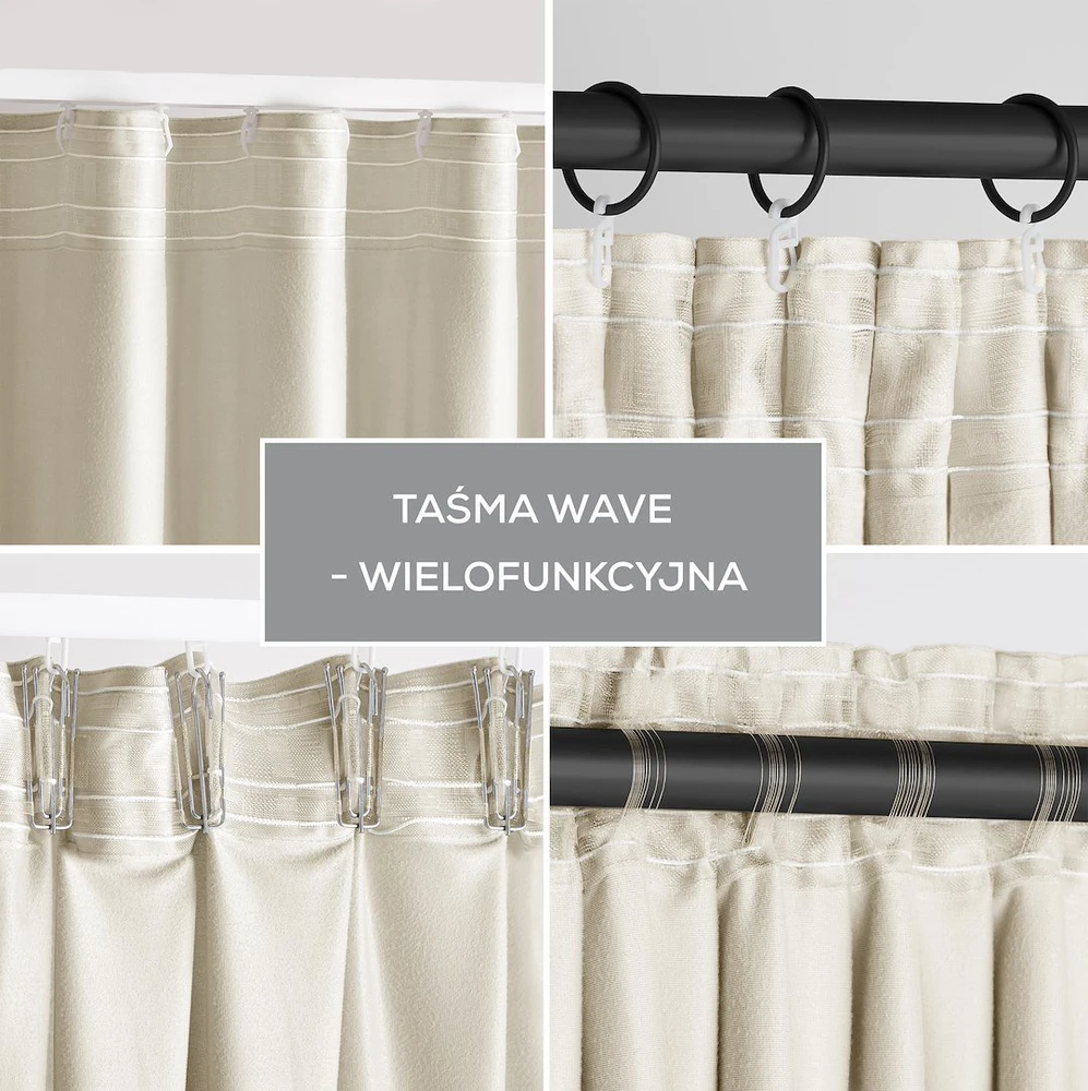 Aksominė užuolaida su kilpomis AmeliaHome 140 × 230 cm, šviesiai smėlio