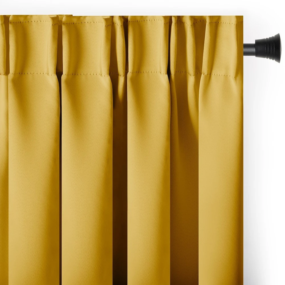 Aksominė užuolaida su kilpomis AmeliaHome 140 × 230 cm, garstyčių