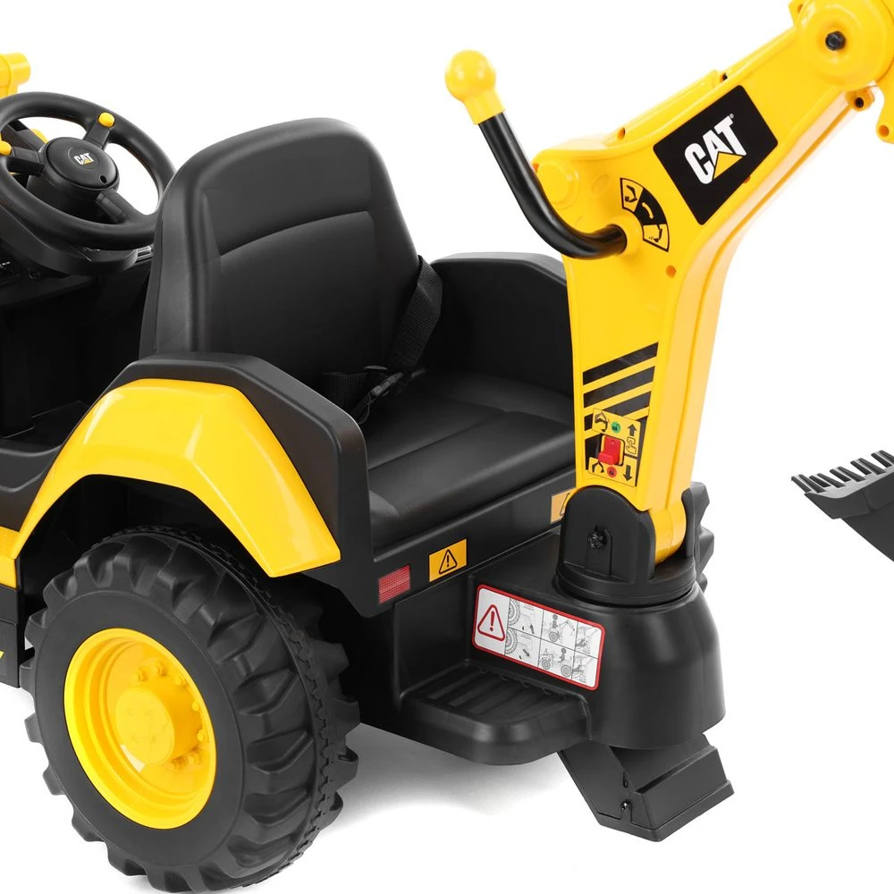 Akumuliatorinis ekskavatorius CAT Backhoe, geltonas