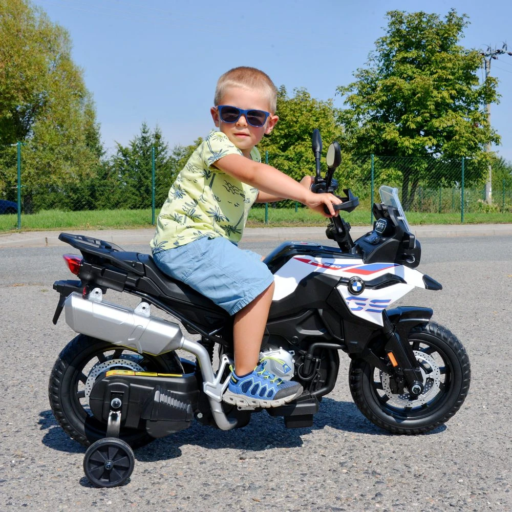 Akumuliatorinis motociklas BMW F 850 GS, 3-8 metų vaikams
