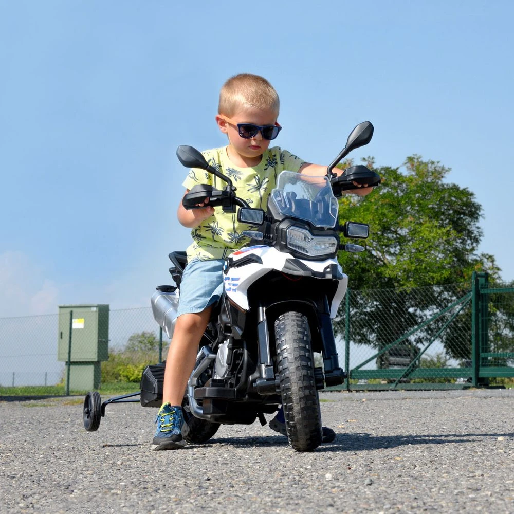 Akumuliatorinis motociklas BMW F 850 GS, 3-8 metų vaikams