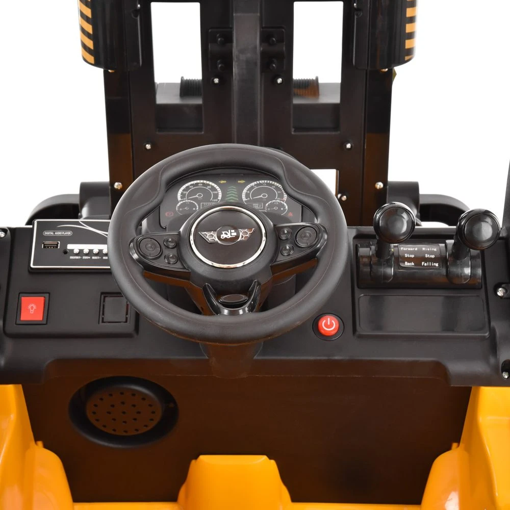 Akumuliatorinis šakinis krautuvas vaikams HECHT 52108 Geltonas, 2x40W