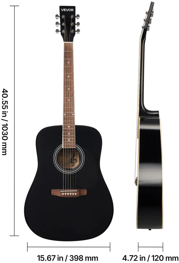 VEVOR Drednoto akustinė gitara 104 cm rinkinys