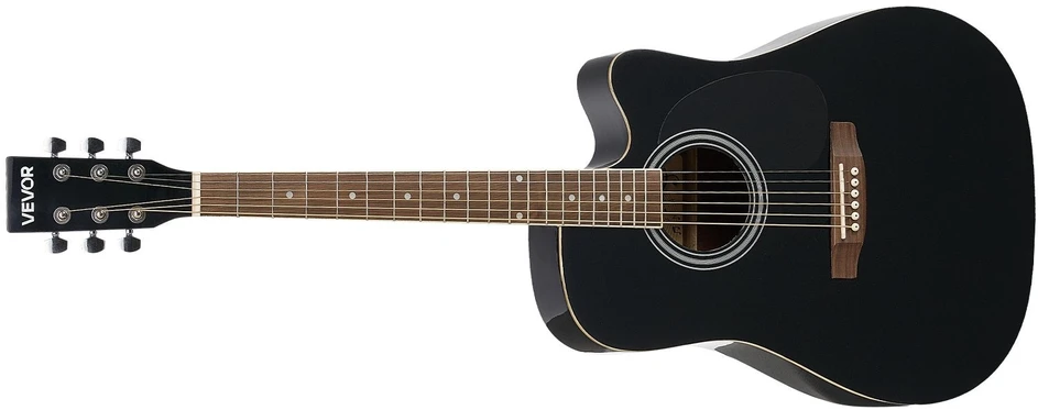 VEVOR 41 cm akustinė gitara su dėklu juoda