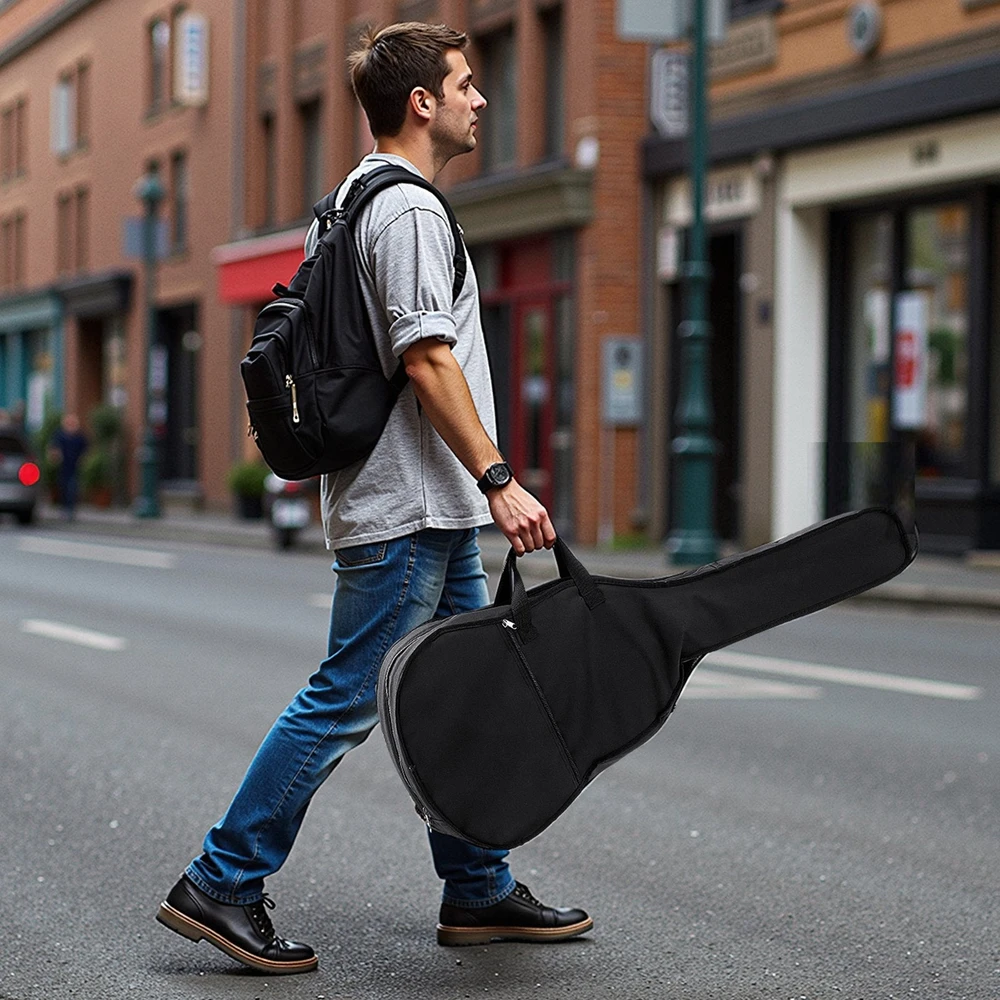 VEVOR 41 cm akustinė gitara su dėklu juoda