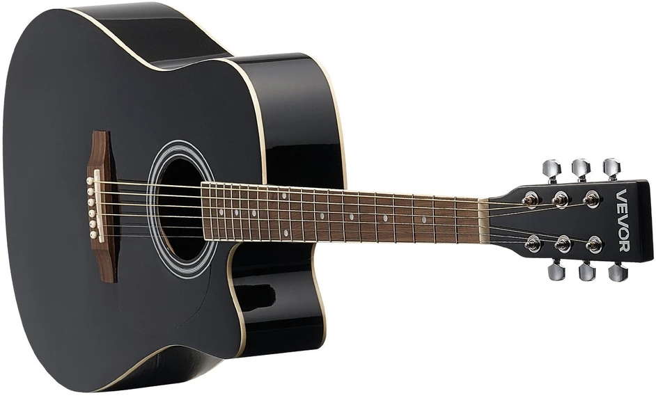 VEVOR 41 cm akustinė gitara su dėklu juoda