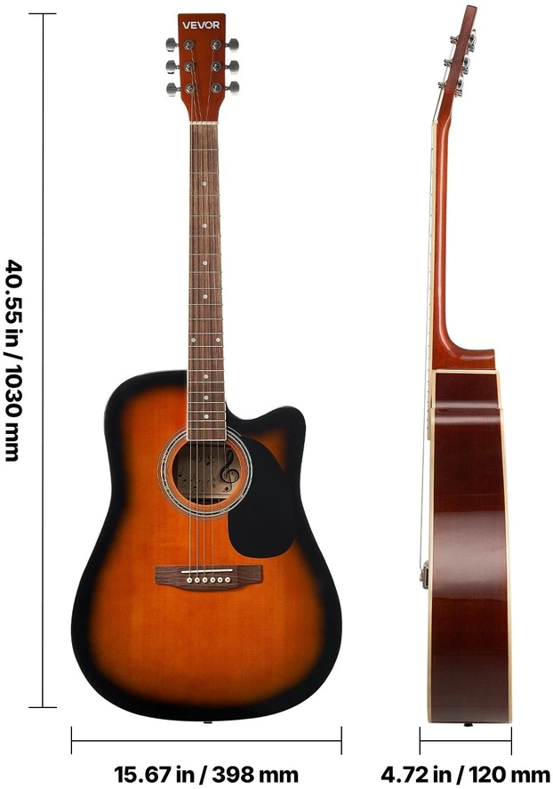 VEVOR 41 colių akustinė gitara pradedantiesiems
