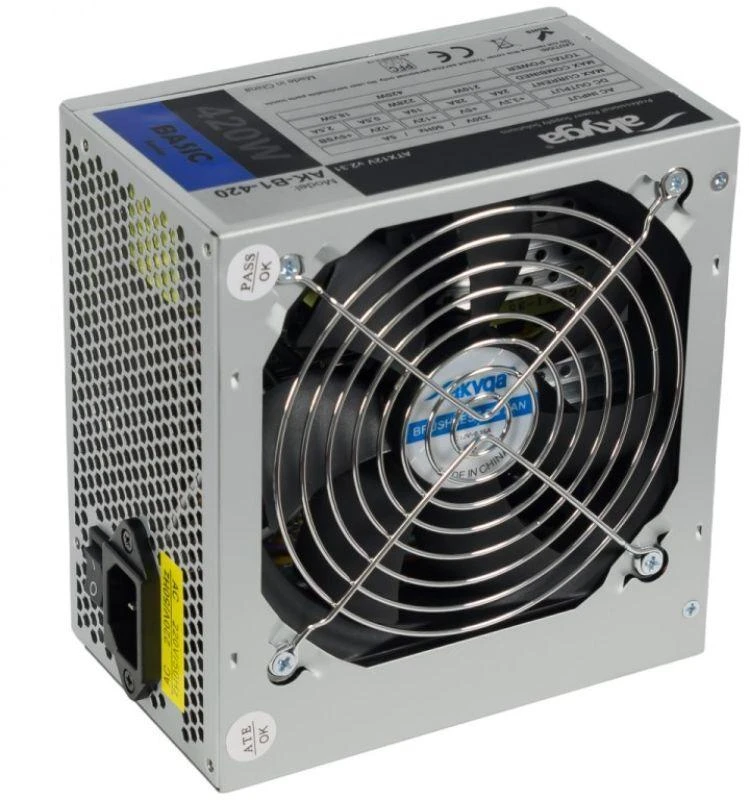Ausinės Akyga AK-B1-420 maitinimo blokas (420 W; pasyvus; 120 mm)