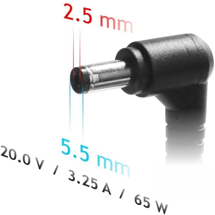 Akyga AK-ND-17 kintamosios srovės adapteris „Compaq“, „Fujitsu“, „HP“, „Toshiba“ nešiojamiesiems kompiuteriams (20V; 3.25A; 65W; 5.5mm x 2.5mm)