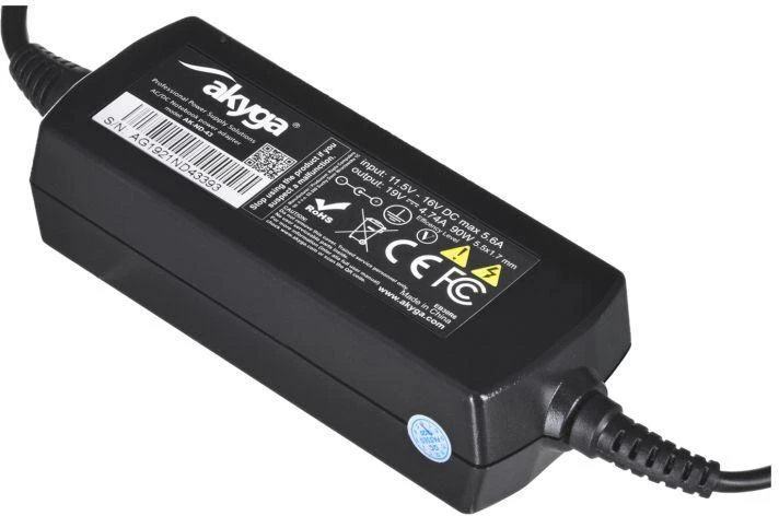 Automobilinis nešiojamojo kompiuterio pakrovėjas Akyga AK-ND-43 (19V / 4.74A 90W 5.5 x 1.7mm) ACER 1.2m