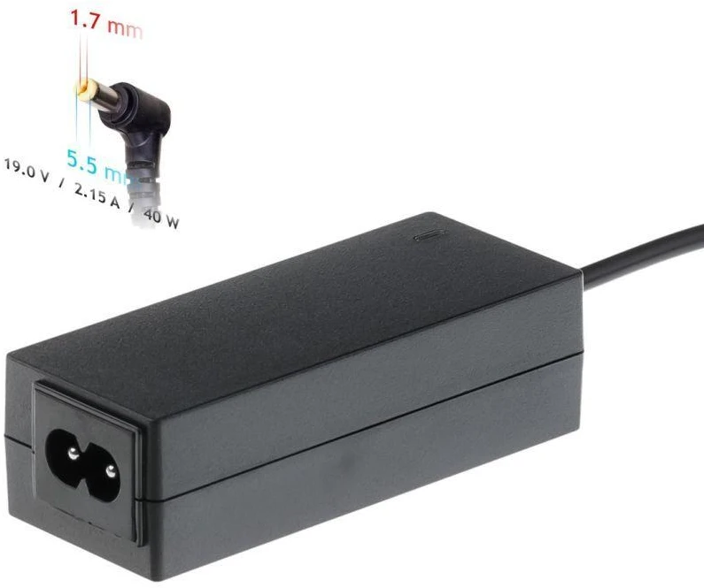 Nešiojamojo kompiuterio pakrovėjas Akyga AK-ND-47 (19V / 2.15A 40W 5.5 x 1.7mm) ACER 1.2m