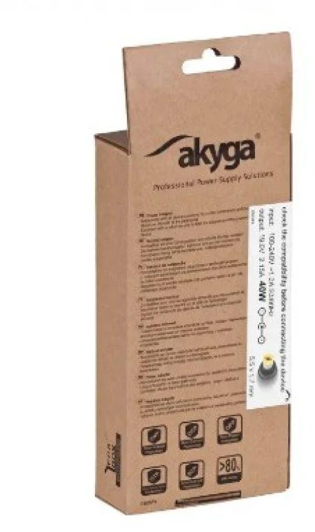Nešiojamojo kompiuterio pakrovėjas Akyga AK-ND-47 (19V / 2.15A 40W 5.5 x 1.7mm) ACER 1.2m