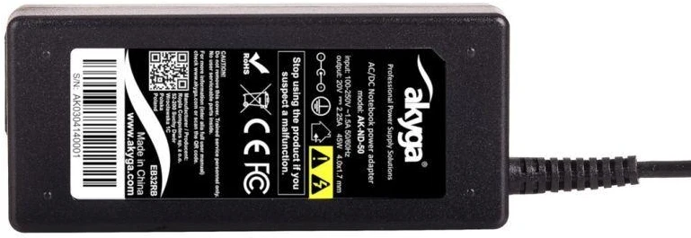 Akyga AK-ND-50 kintamosios srovės adapteris IBM, Lenovo nešiojamiesiems kompiuteriams (20V; 2,25A; 45W; 4mm x 1,7mm)