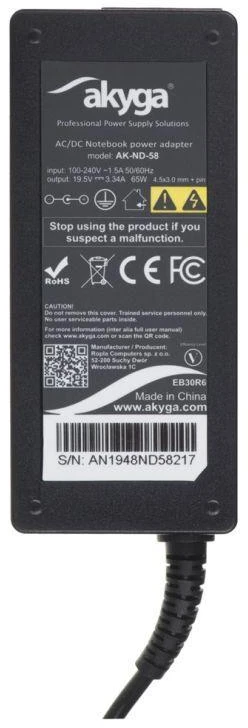 Akyga AK-ND-58 mobile device charger Indoor Juodas