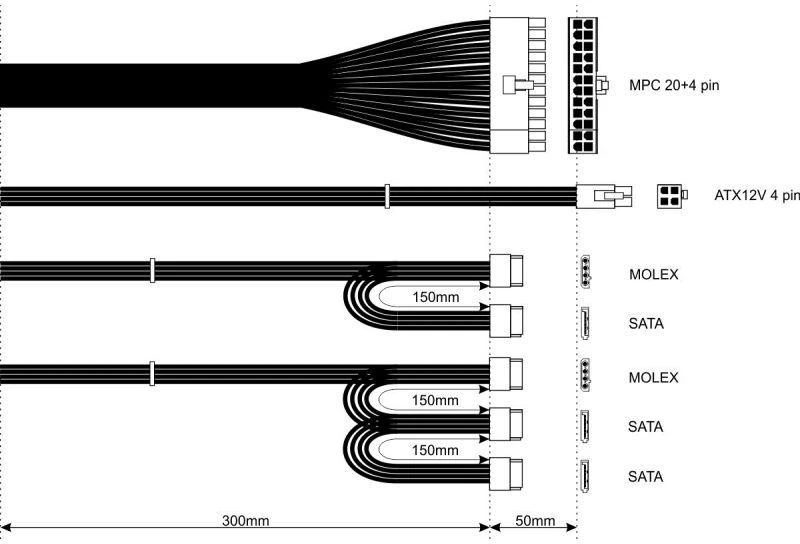 Akyga Basic AK-B1-500E maitinimo šaltinis (500 W; pasyvus; 120 mm)