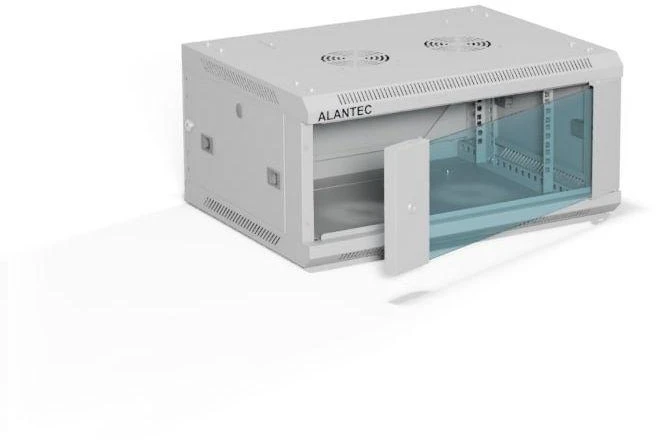 Nezatříděno a-lan ALANTEC 19" 4U 600x450 sieninė spintelė, pilka