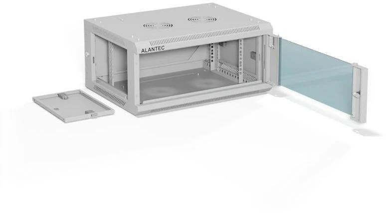 Nezatříděno a-lan ALANTEC 19" 4U 600x450 sieninė spintelė, pilka